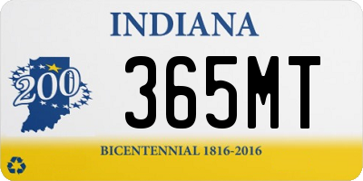 IN license plate 365MT