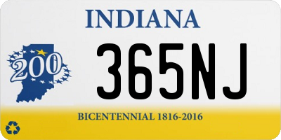 IN license plate 365NJ