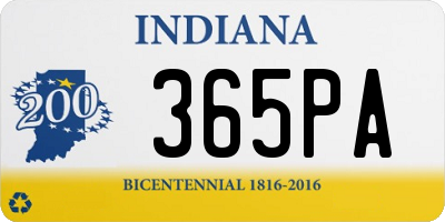 IN license plate 365PA