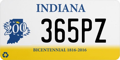 IN license plate 365PZ