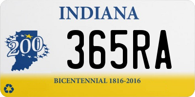 IN license plate 365RA