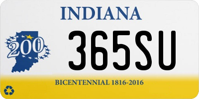 IN license plate 365SU