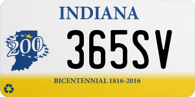 IN license plate 365SV