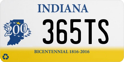 IN license plate 365TS