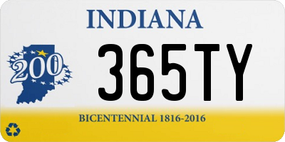 IN license plate 365TY