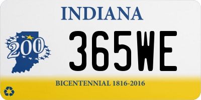 IN license plate 365WE