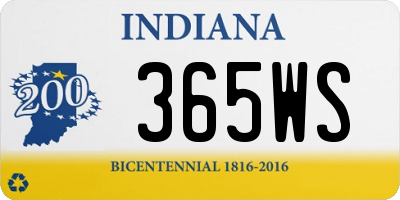 IN license plate 365WS