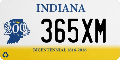 IN license plate 365XM