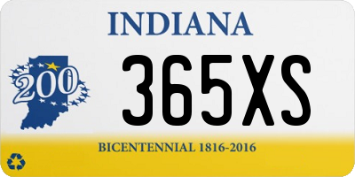 IN license plate 365XS