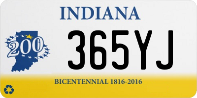 IN license plate 365YJ