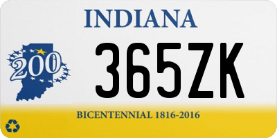 IN license plate 365ZK