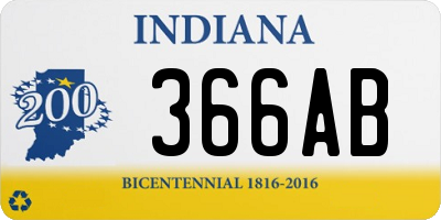 IN license plate 366AB