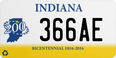 IN license plate 366AE