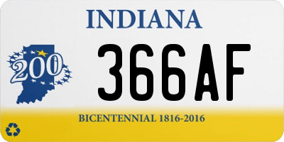 IN license plate 366AF