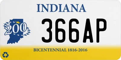 IN license plate 366AP