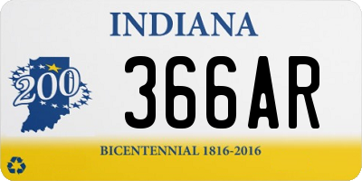 IN license plate 366AR