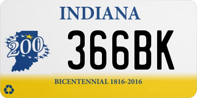 IN license plate 366BK