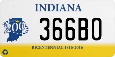 IN license plate 366BO