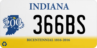 IN license plate 366BS