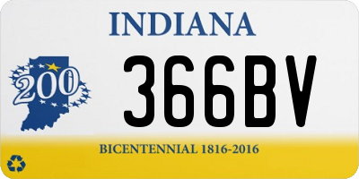 IN license plate 366BV