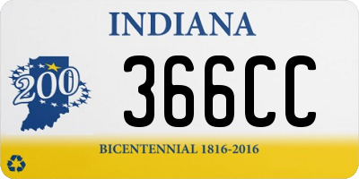 IN license plate 366CC