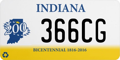 IN license plate 366CG