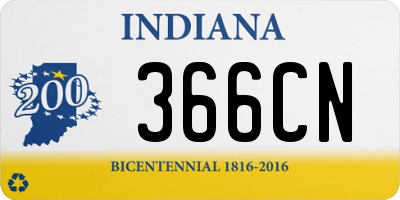 IN license plate 366CN