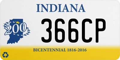 IN license plate 366CP