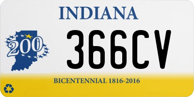 IN license plate 366CV