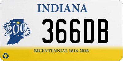 IN license plate 366DB