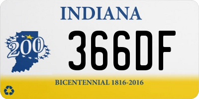 IN license plate 366DF