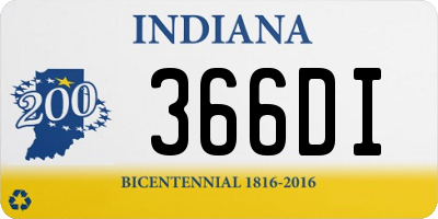 IN license plate 366DI