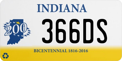 IN license plate 366DS