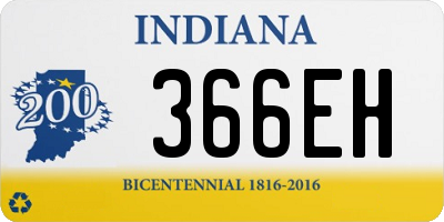 IN license plate 366EH