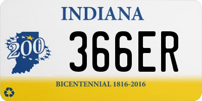 IN license plate 366ER