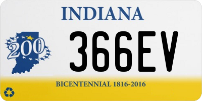 IN license plate 366EV