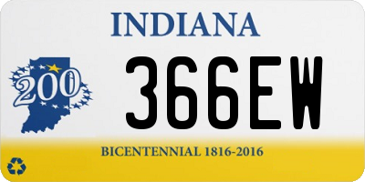 IN license plate 366EW