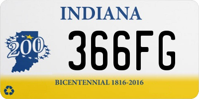 IN license plate 366FG