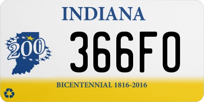 IN license plate 366FO