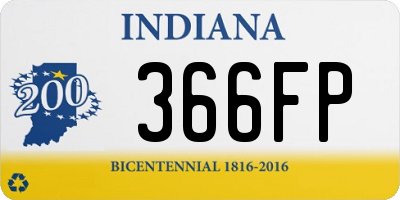 IN license plate 366FP