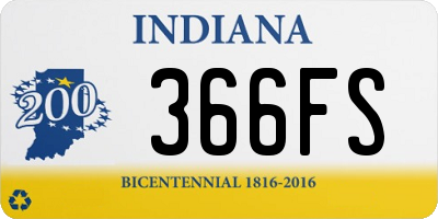 IN license plate 366FS