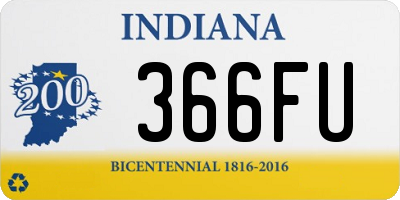 IN license plate 366FU