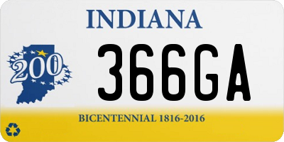 IN license plate 366GA