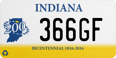 IN license plate 366GF