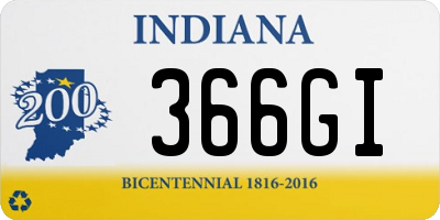 IN license plate 366GI
