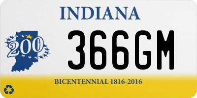 IN license plate 366GM