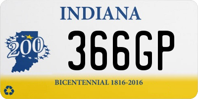 IN license plate 366GP