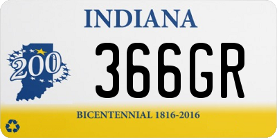 IN license plate 366GR