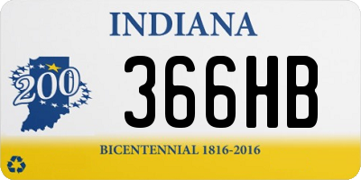 IN license plate 366HB