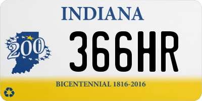 IN license plate 366HR